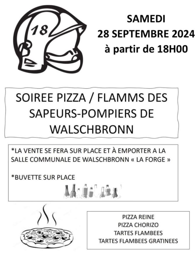 Soirée pizzas/flamms des pompiers